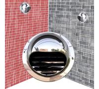 Lnder 5/10/15/20cm Couvercle De Sortie d'air Grille De Ventilation Murale Grille Aeration Hotte en Acier Inoxydable pour Ventilation des Cheminée Cuisine Salle De Bain (Size : 200mm-7.9")