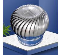 Lnder Extracteur De Fumées Rotatif Éolien en INOX Chapeau De Cheminée Ø75mm-450mm Éolien Hotte D'échappement pour Fermes Toits Usines (Size : 100mm/3.9")