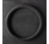 LNDGHC Housse de Volant de Voiture pour Porsche Panamera G1/G2 Cayenne/Cayenne Coupe Macan 36cm Daim Couvre Volant Protection D/O Forme Antidérapant Couverture Volant Intérieur,Red-O Type