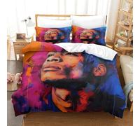 LNDVBEUDK 3D, Imprimé Kylian Mbappe-Lottin Parure De Lit Microfibre Super Douce Et Respirante Housses De Couettes 3 Pièces avec Taies d'oreiller Super King（260x220cm）