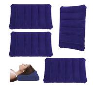 LNGJIN 4 Pièces Coussins de Camping gonflables,Coussin de Nuque, de Plage, Flocage, Coussin de Voyage Confortable, pour Le Bureau,l'extérieur,la randonnée,Les Vacances à la Plage, Le Camping (Bleu)