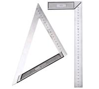 LNGJIN Aluminium Regle,200mm & 300mm Équerres de Charpentier Triangulaire 45 90 Degres,Équerre de Menuisier Set,Équerre Combinée,Règle D'angle en Acier Inoxydable,Pour Charpentier, Couvreur, Ingénieur