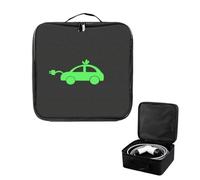 LNGJIN Sacnoirpourcâbles, Sacàcâbles Portable, Sac de Transport pour câbles électriques, SacspourcâblesEV, Sac pour câble de Chargement, Sac de Coffre de Voiture adapté à Toutes Les rallonges(Carré)