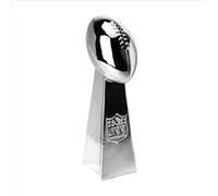 LNGODEHO Réplique du trophée du championnat de football en résine chromée, souvenir de récompense pour les fans de la ligue et de l'équipe de sport (34 cm)