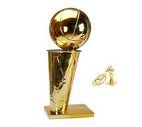 LNGODEHO Réplique du trophée NBA Champion Larry O'Brien, Golden State Crafts Souvenir Plaqué Basketball Award Modèle Cup Fans Cadeau (30 cm)