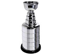 LNGODEHO Trophée de champion de hockey sur glace argenté de 25,4 cm - Réplique miniature de la coupe Stanley - Cadeau pour les fans de hockey, les entraîneurs, les collectionneurs