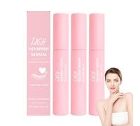 Lngwer Lot de 3 sérums de soin des cils - 3 ml - Renforce les racines des cils - Réduit la casse des cheveux - Léger et non collant - Pour cils plus longs