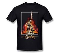 LNGXN Costume Conan The Barbarian T Shirt Conan The Barbarian T Shirt Mode T Shirt fantastisk herr kortärmad T Shirt Streetwear svart, Svart, Black XL