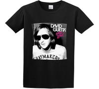 LNGXN David Guetta One Love T-shirt en coton pour homme Noir, Noir , S