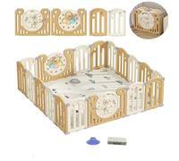 Lnhcrbs Parc Bebe Pliable, Stable, Antidérapant Avec Fermeture de Sécurité et Caoutchouc Antidérapant Sur Le Fond, Playpen Bebe Modulable Avec Fonction de Jeu, Parc Bebe Avec Tapis en Matériau HDPE