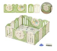Lnhcrbs Parc Bebe Pliant pour Bébé, Stable Et Antidérapant,Playpen Pliable Bebe Est Stable Et Antidérapant Grâce Aux Verrous De Sécurité, Parc Bebe avec Tapis Peut Changer De Forme