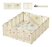 Lnhcrbs Parc Bebe Pliant pour Bébé, Stable Et Antidérapant,Playpen Pliable Bebe Est Stable Et Antidérapant Grâce Aux Verrous De Sécurité, Parc Bebe avec Tapis Peut Changer De Forme
