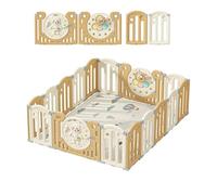 Lnhcrbs Parc Bebe Pliant pour Bébé, Stable Et Antidérapant,Playpen Pliable Bebe Est Stable Et Antidérapant Grâce Aux Verrous De Sécurité, Parc Bebe avec Tapis Peut Changer De Forme