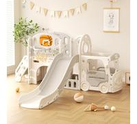 Lnhcrbs Toboggan Exterieur Enfant,Toboggan Enfant Est Adaptée à Une Utilisation en Extérieur et en Intérieur,Est avec des Jumelles, est Fabriqué en Polyéthylène Haute Densité