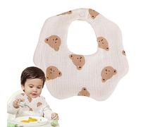 Lnhgh Bavoirs Bandana - Bavoirs de Serviette pour Enfant rotatifs à 360 degrés en Forme de pétale de Coton 6 Couches | Bavoir Burpy pour baver et Faire Ses Dents, Bavoirs à Fleurs pour Tout-Petits