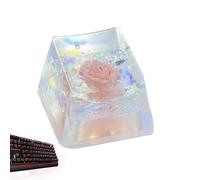 Lnhgh Capuchon de clavier en résine - Fleurs séchées - Capuchons de touches en résine - Remplacement - Brillance grâce au capuchon R4 translucide - Amélioré
