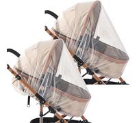 Lnhgh Filet pour Poussette,2X Housse de Parc pour Bébé - Protection Solaire Respirante Léger Portable pour Promenades Voyages Sécurité Parc Jeu Randonnée Transport Facile