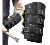 Lnhgh Garde-Bras rétro Renaissance, Brassards médiévaux en Cuir PU avec Boucle, Accessoires médiévaux réutilisables en Cuir PU pour Les Contes de fées de la Renaissance