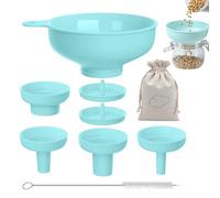 Lnhgh Grand entonnoir à large ouverture, entonnoir polyvalent à large ouverture, entonnoir 3 en 1 pour la cuisine, entonnoir de cuisson de qualité alimentaire avec becs verseurs de différents