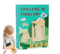 Lnhgh Jeu De Construction Tour D'Empilage en Bois - Activité De Fête pour La Coordination Œil-Main - Jeu d'Empilage de Planche en Bois - pour De 3 Ans Et Plus, Garçons Et Filles Et Tout-Petits