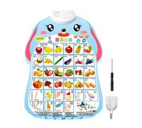 Lnhgh muraux pour les qui apprennent - Apprentissage des muraux - Numéros électroniques muraux - Poster de nombre de légumes et fruits interactifs avec