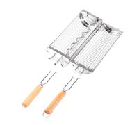 Lnhgh Panier à gril rotatif, filet à griller roulant,Grand panier à légumes en maille ronde | Cage de Barbecue portative d'accessoires de grillade pour des légumes, légume
