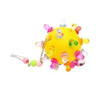 Lnhgh Toys à mâcher du Perroquet, Jouets Oiseaux pour Conures,Planet Design Toy coloré à Mastication | Relief Ennui Cage Accessoires Formation Boule de Butin avec Cloche pour Africain Gray