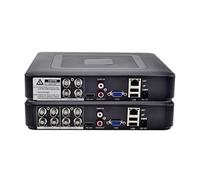 LNHHG Caméras de sécurité extérieures sans Fil H.265X 8CH/4CH 5M-N HVR Disque Dur de sécurité CCTV enregistreur vidéo Hybride DVR P2P Prise en Charge AHD/TVI/CVI/CVBS/caméras IP NVR(None,4CH)