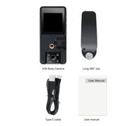 LNHHG Mini caméra corporelle avec vidéo A39 Mini Appareil Photo numérique 1080P HD écran Vision Nocturne Petit caméscope Corps Camam Sports de Plein air enregistreur vidéo(64GB,Standard Set)