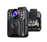 LNHHG Mini caméra corporelle avec vidéo Caméra corporelle M6 2160P/GPS, Portable, Prise en Charge de 7 Heures d'enregistrement, 64 go, caméra corporelle de Police, Vision Nocturne