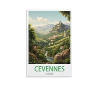 LNHZGNJNH Cévennes Lozere Poster de voyage vintage sur toile Décoration murale pour salon, chambre à coucher 40 x 60 cm