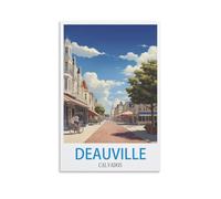 LNHZGNJNH Deauville - Poster de voyage vintage Calvados 30 x 45 cm - Décoration murale pour salon, chambre à coucher
