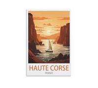 LNHZGNJNH Haute Corse Affiche murale vintage sur toile pour salon, chambre à coucher (30 x 45 cm)
