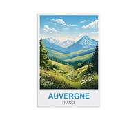 LNHZGNJNH Poster de voyage vintage Auvergne France 20 x 30 cm Décoration murale pour salon, chambre à coucher