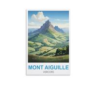 LNHZGNJNH Poster vintage sur toile Mont Aiguille Vercors - Décoration murale pour salon, chambre à coucher - 20 x 30 cm