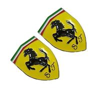 LNHZX 2 pièces Autocollants décoratifs Avant et arrière de Voiture pour Ferrari California 430 F12 458 488 812 F8 456 Portofino Roma, Autocollants de Protection extérieure 3D