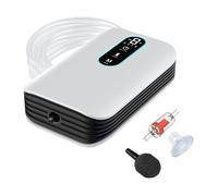 LNIDEAS Pompe à air d'aquarium rechargeable avec 1 sortie pour la pêche en plein air et les pannes de courant, débit réglable 1,5 l/min, ultra silencieuse (1 sortie)