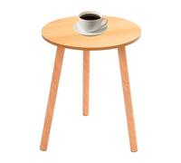 LNINNERY Table d'appoint, table basse, ronde, petite table pour salon, chambre d'adolescent, table de chevet, tabouret à fleurs, table de canapé, 40 x 52 cm, couleur noyer