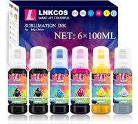 LNKCOS Encre de sublimation 600 ml pour imprimantes Epson EcoTank ET-8500 ET-8550