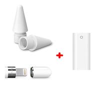 LNKOO Lot de 3 accessoires pour Apple Pencil : pointes, capuchons et adaptateur de charge compatibles avec l’iPad Pro et l’Apple Pencil
