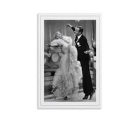 LNLEXTAR FRED ASTAIRE AND GINGER ROGERS SIGNED Poster décoratif sur toile, art mural, pour salon, chambre à coucher, impression murale, moderne, décoration de chambre familiale, 40 x 60 cm