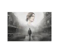 LNLEXTAR Silent Hill Lot de 2 posters Peinture décorative sur toile Art mural pour salon, chambre à coucher, art mural, impression d'image moderne, décoration de salle familiale, 30 x 45 cm