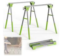 Lnlscle Chevalet De Sciage Et Établi À Grumes, Capacité De Charge De 1 200 Kg, Chevalet Pliable, Chevalet De Sciage Portable pour Dégauchisseuse, Scie Circulaire À Table Et Plus Encore, Vert