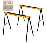 Lnlscle Chevalet Pliant Robuste, Support Pliant Réglable en Acier pour Couper du Bois De Chauffage, Chevalet Robuste pour Le Travail du Bois, Lot DE 2