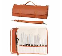Lnlscle Sac de Rangement Professionnel pour Couteaux, 10 emplacements, Cadeau d'anniversaire de Chef pour Hommes/Femmes, étui de Cuisine Durable avec Poches pour Couteaux et ustensiles.