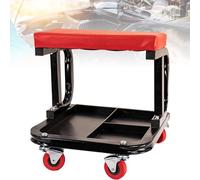 Lnlscle Tabouret De Mécanicien Pivotant À 360° Et Siège Rembourré, Tabouret D'atelier Robuste pour Le Garage, La Réparation Automobile, Le Bricolage Automobile, Siège De Mécanicien À Hauteur Réglable