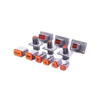 LNMOUMEZB Connecteur Automobile étanche de Type DT04-4P-L012, Terminal de Prise de Harnais Bout à Bout 2P/3P/4P/6P/8P/12P(Blu,100Sets)
