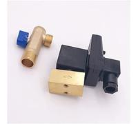 LNMOUMEZB Électrovanne de vidange électrique 1/2 Pouce avec raccord en Laiton, vanne de vidange à 2 Voies 220 V 24 V, compresseur d'air, vanne Automatique utile(220 Volt)
