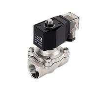 LNMOUMEZB Électrovanne électrique 12 V normalement fermée, 1/2, 3/4, 1, 2, 24 V, 230 V, 24 V, Bobine en Acier Inoxydable IP65 DIN, Haute température, 1 pièce(120vac-nbr-seal,0.5 inch)