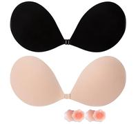 Lnmyic Soutien Gorge Dos Nu Soutien Gorge Invisible Adhesif Push up sans Bretelle Remonte Sein Adhesif Coque Adhesive Soutien-Gorge Femme Grande Taille sans Bretelles Réutilisable pour Robe de Soirée